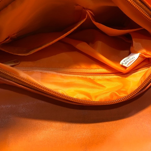 Orange Leather Shoulder Bag Purse unbranded - Picture 10 of 16